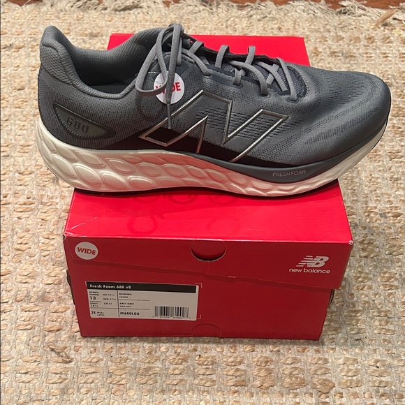 New Balance Men's Fresh Foam 680 v7 Dark Gray Athletic Shoes - Picture 1 of 8